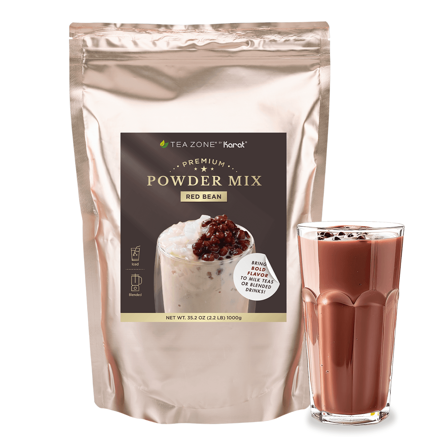 Tea Zone Taro Powder Mix for Boba Bubble Tea, Slush, Smoothies 2.2