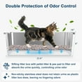 thumbnail image 4 of Enclosed Stainless Steel Litter Box with Lid, XL Sifting Litter Box for Pine Pellets, High Sides Metal Litter Box System for Big Cats, Anti-Leakage, Easy Cleaning, Less Tracking, 4 of 6