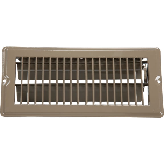 UNITED STATES HDW V103B Metal Mobile Home Floor Register with Damper to Adjust Air Flow