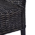 thumbnail image 5 of vidaXL Dining Chairs 6 pcs Black Kubu Rattan and Mango Wood, 5 of 5