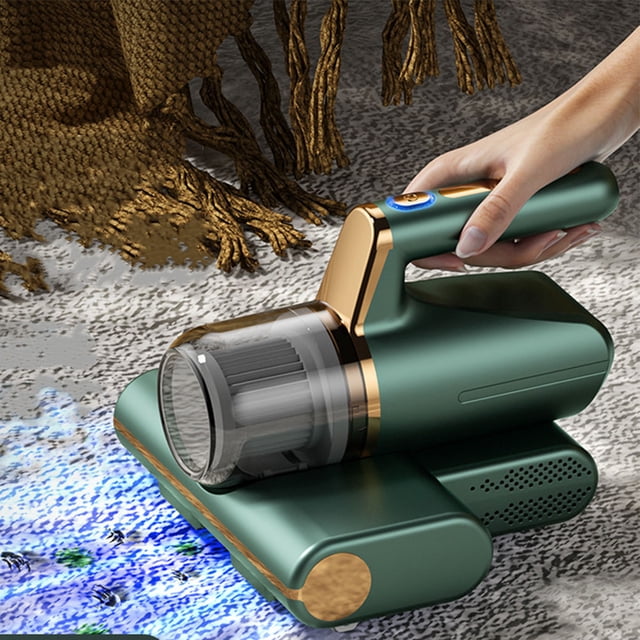Becaristey Lightweight Mite Remover Widened Vacuum Cleaner For Effective Cleaning And Two Suction Levels White 2400MA(7.4V)