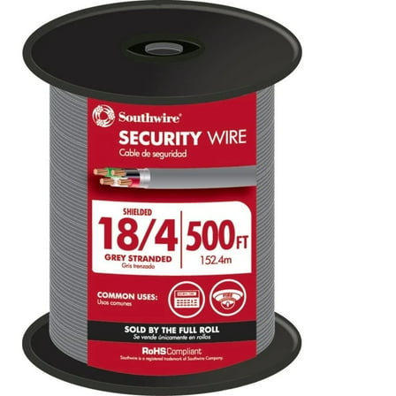 Southwire 500 Ft. 18/4 Gray Stranded CU CL3R Shiel