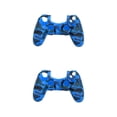 thumbnail image 3 of Tholdsy Reemplazo para la funda del controlador inalámbrico Impresión de camuflaje Cubierta de goma protectora de la piel del gel de silicona azul 2piezas, 3 of 6