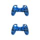 thumbnail image 4 of Seitruly Reemplazo para la funda del controlador inalámbrico Impresión de camuflaje Cubierta de goma protectora de la piel del gel de silicona azul 2piezas, 4 of 5