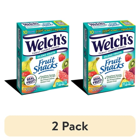 (2 pack) Welch's Island Fruits Fruit Snacks 0.8oz Pouches - 10ct Box