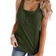 thumbnail image 5 of Camiseta sin mangas con botones y cuello en U para mujer, camisa informal elegante de punto acanalado de Color puro, sin mangas, para trabajo de oficina, 5 of 6