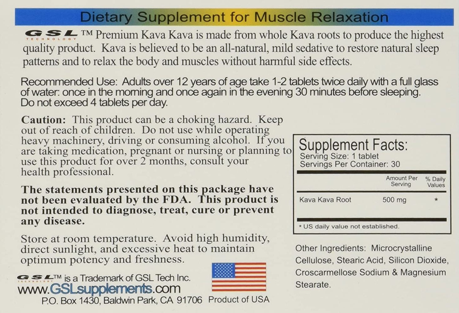 Buy 6 Packs) kava kava muscle relaxant and sleep aid 500 milligram