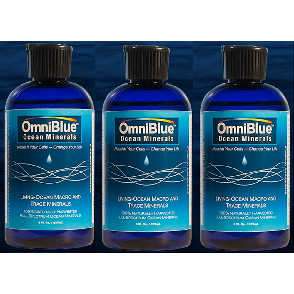 OmniBlue Ocean Macro and Trace Minerals 8 oz (Pack of 3