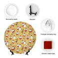 thumbnail image 4 of Salouo Cute Santa and Reindeer Pattern Bone China Decorative Plate,Holiday Decor Decorative Ceramic Plates with Stand Elegant Home DéCor for Hallway/Living Room/Bedroom-10in, 4 of 6