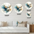 thumbnail image 4 of Designart "Teal & Gold Posh Resonance III" Minimalism Oversized Wall Clock, 4 of 5