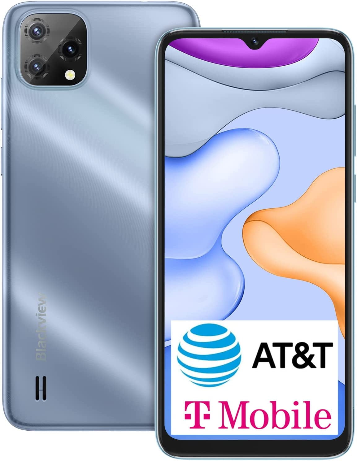 plakat Gå igennem forholdet Unlocked Cell Phones, Blackview A55 Unlocked Smartphones AT&T T-Mobile  Android Phone, 6.5" 3GB RAM 16GB ROM, 4G Dual SIM, Blue - Walmart.com