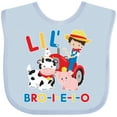 thumbnail image 3 of Inktastic Farmer Tractor EIEIO Little Bro Boys Baby Bib, 3 of 4