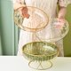 thumbnail image 1 of Soporte decorativo para pedestal de cuencos de fruta | Metal base de oro y bandeja con pie PET de 9 pulgadas | Patrón de tenis, amarillo/blanco/verde | Encimera de la cocina, centro de mesa del, 1 of 7