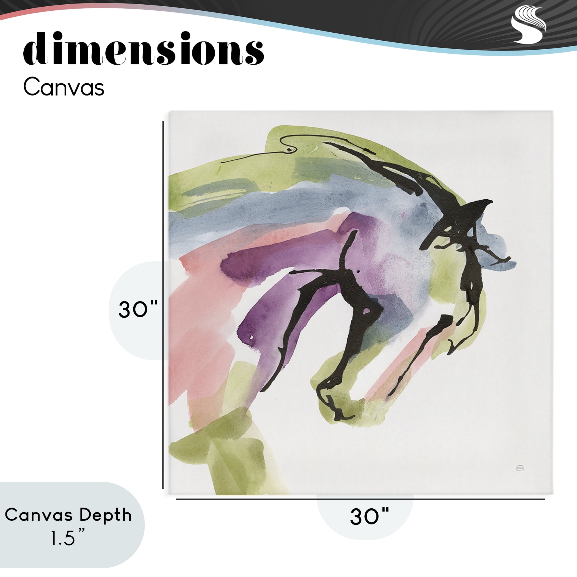 Stupell Industries Brushstroke Horse in Motion Canvas Wall Art, design by Chris Paschke