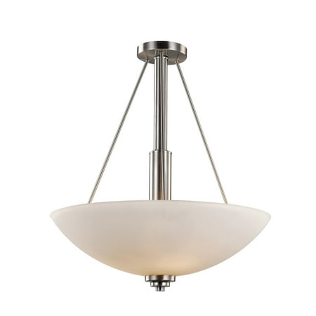 

Pendants 3 Light Fixture With Brushed Nickel Finish Metal Glass Medium 20 180 Watts