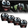 thumbnail image 1 of Funny Cartoon Car Headrest Covers – 2PCS Universal Fit,Head Rest Covers Funny Eye,Big Eyes Cars Seat Protector Cover,Automobile Headrest Protector,Universal Interior Cars Accessories(Style-E,4PCS), 1 of 7