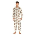 thumbnail image 5 of Adult Christmas Onesie Monkey and Banana Adult Zipper One-Piece Pajamas Unisex Pajamas with Pockets, 5 of 6