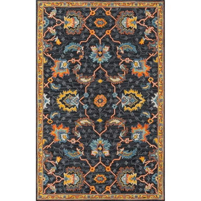 Momeni IBIZAIBI-3CHR3050 Hand Tufted Ibiza Rectangle Rug, Charcoal - 3 x 5 ft.