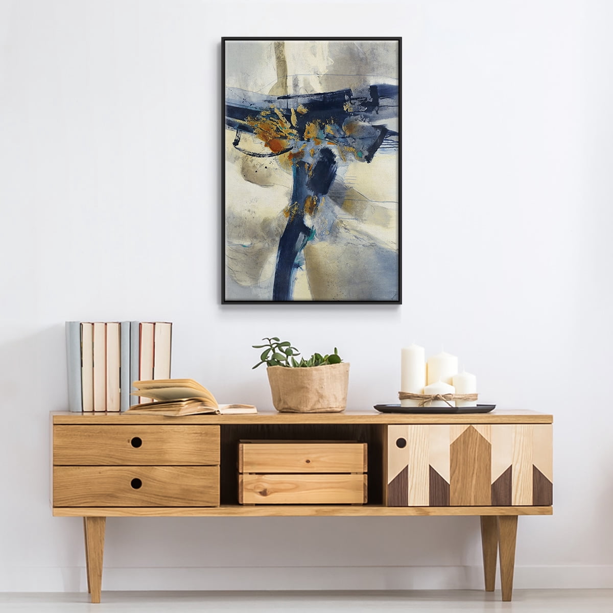 Blast Framed Premium Gallery Wrapped Canvas - Ready to Hang - 17 x 25 - Black Floating Frame