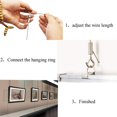 thumbnail image 4 of CHUANK 2PCS Adjustable Picture Lanyard Restaurant Hanging Rope Heavy Duty Mirror Hanging Wire with Loop and Hook 2m/78.74inch, 4 of 10