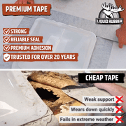 Liquid Rubber Seam Tape, Bonds to EPDM, Metal, Tiles, Shingles, Wood, and Fiberglass, 2-in x 50-ft