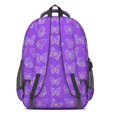 thumbnail image 3 of Butterfly White Silhouette Pattern Cute School Backpack Bag with Padded Back and Adjustable Shoulder Straps 16.9 X 12.6 X 5.9 Inches, 3 of 5