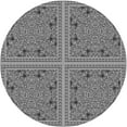 thumbnail image 1 of Ahgly Company Machine Washable Indoor Round Transitional Dark Gray Area Rugs, 6' Round, 1 of 7