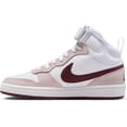 thumbnail image 2 of Nike Court Borough Mid 2 Big Kids' Shoes (CD7782-118, White/Platinum Violet/Burgundy Crush) Size 6, 2 of 6