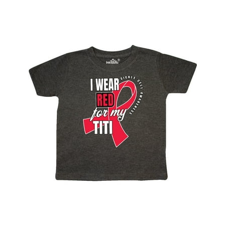 

Inktastic Sickle Cell Awareness I Wear Red For My Titi Gift Toddler Boy or Toddler Girl T-Shirt