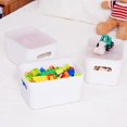 thumbnail image 3 of 2PCS Plastic Storage Bins with Bamboo lids Stackable Storage Containers for Organizing, Bundled with Labels and Marker 10.24 x 7.01 x 6.1 inch(4 Packs-10.24 x 7.01 x 6.1 inch), 3 of 7