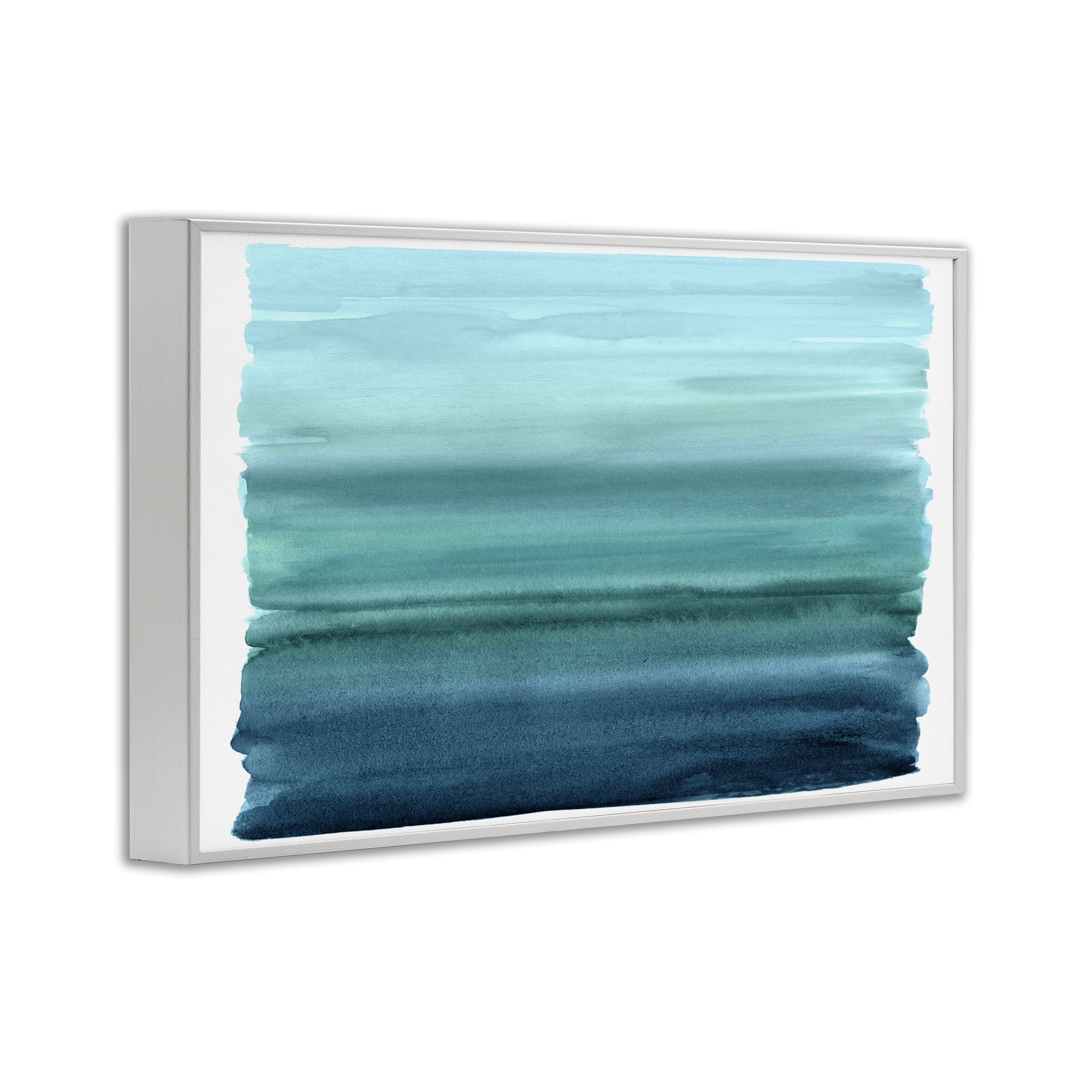 Stupell Industries Ombre Teal Gradient White Framed Giclee Art, design by Allie Corbin