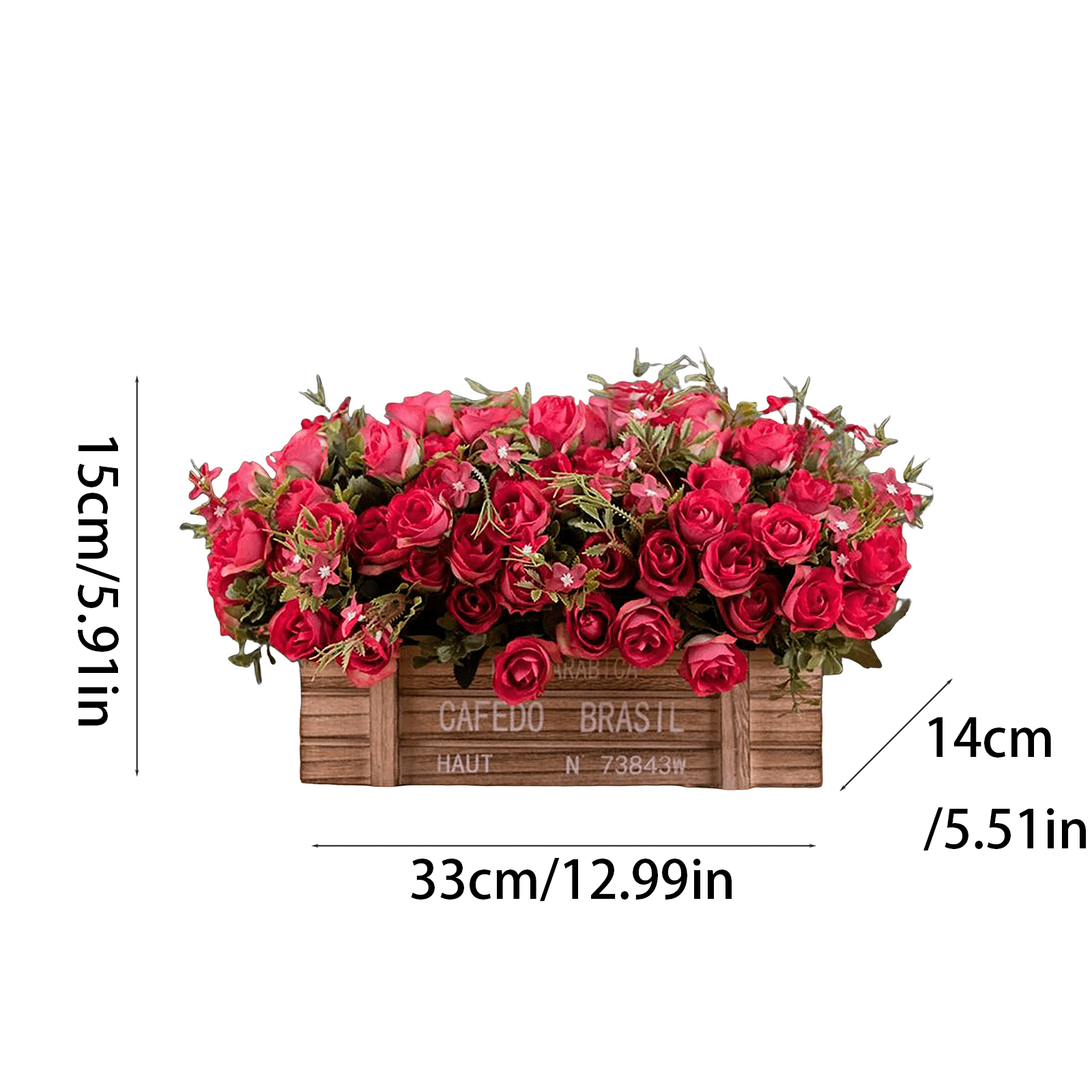 Flower Arrangement with Wooden Vase, Ongmies Exquisite Autumn Faux Botanical Arrangement – Realistic Dried Greenery for Cozy Living Room & Windowsill Displays, Artificial Flower Centerpieces