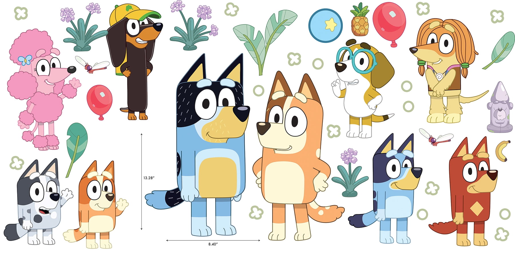 RoomMates Bluey Family & Friends Peel and Stick Wall Decals