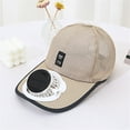 thumbnail image 2 of Glisme Sun Hat With Fans For Men Solar Fan Sun Hat Outdoor Hiking Casual Wear With Adjustable Brim Breathable Lightweight Design Summer Hiking And Fishing Hat Beige, 2 of 3