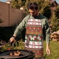 thumbnail image 4 of Pioneer Flower Floral Print Pattern Cotton Linen Apron with Pockets, Waterproof Adjustable, 33x27 Inch for Kitchen, Gardening, BBQ, Salon, 4 of 6