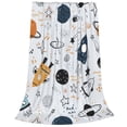 thumbnail image 2 of Bingfone Cartoon Planets Print Flannel Fleece Blanket Throw Blanket For Bed,Sofa,Couch,Travel,Camping(40"X30"), 2 of 9