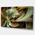 thumbnail image 2 of Fleur Fractale Orange Verte Symmétrique - Impression sur Toile Florale, 2 of 3