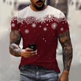 thumbnail image 2 of Camiseta con estampado 3D de Papá Noel y alce navideño para hombre, ropa informal suelta con cuello redondo, camisetas de verano, pantalón corto informal, Tops de manga, ropa para hombre, 2 of 4