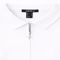 thumbnail image 4 of Forever 21 Wga Zip Front Short Sleeve Collared Top, Color- White, Size- M, 4 of 5