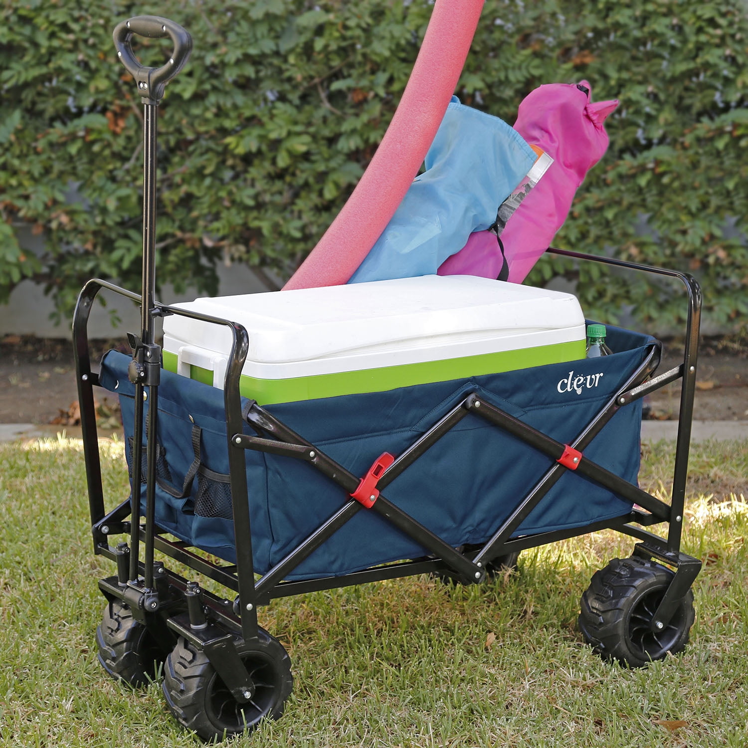 collapsible-foldable-outdoor-wagon-cart-with-all-terrain-wheels-blue