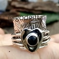 thumbnail image 6 of Black Onyx Spinner Ring, 925 Sterling Silver, Fidget Spinner Ring, Silver Handmade Ring, Meditation Ring, Worry Ring, All Occasion Gift, 6 of 10