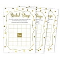 thumbnail image 1 of Inkdotpot 50Gold ConfettiBingoGameCardsFor Bridal Wedding Shower Bachelorette Party Bulk Blank Square Fill In Gift Ideas, 1 of 7