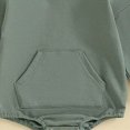 thumbnail image 4 of Gerichy Newborn Baby Boys Hooded Sweatshirt Long Sleeve Solid Romper 0 3 6 12 18 24 Months Infant Baby Fall Winter Spring Outfits, 4 of 4