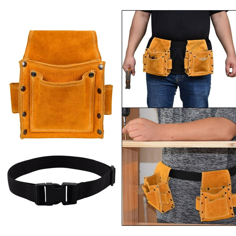 Skal Leather Tool Belt Pouch Organizers Multi Side Bag Carpenter