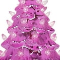 Pink Ceramic Table Top Christmas Tree (11.5" M, Clear Lights)