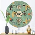 thumbnail image 2 of Designart '1950 Retro Pattern Shapes I' Mid-Century Modern Wood Wall Clock, 2 of 5