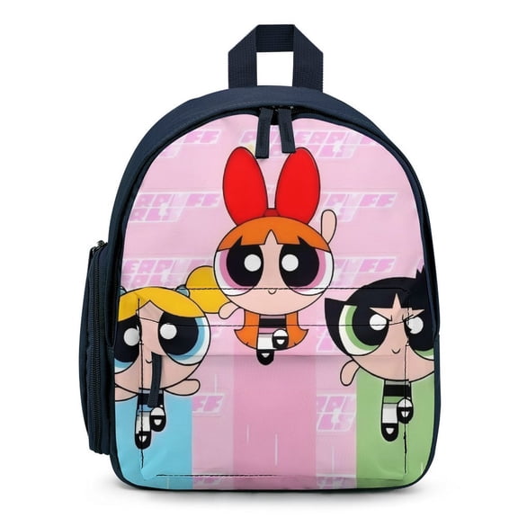 The Powerpuff G-i--r-l-s Cute Cartoon backpack travel bag adjustable shoulder straps One size