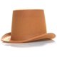 thumbnail image 1 of Sombrero de copa UNDERWRAPS marrón para adultos de 12,5 cm de altura, 1 of 2