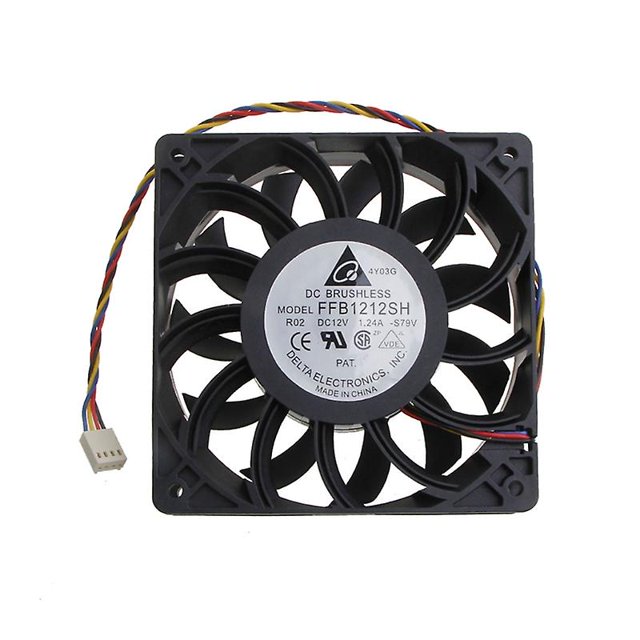 Ffb1212sh 12cm ventilador de refrigeración 120mm Dc12v 1,24 12x12x2,5 cm 4p Pmw rodamiento de bolas Feliz Sencillez