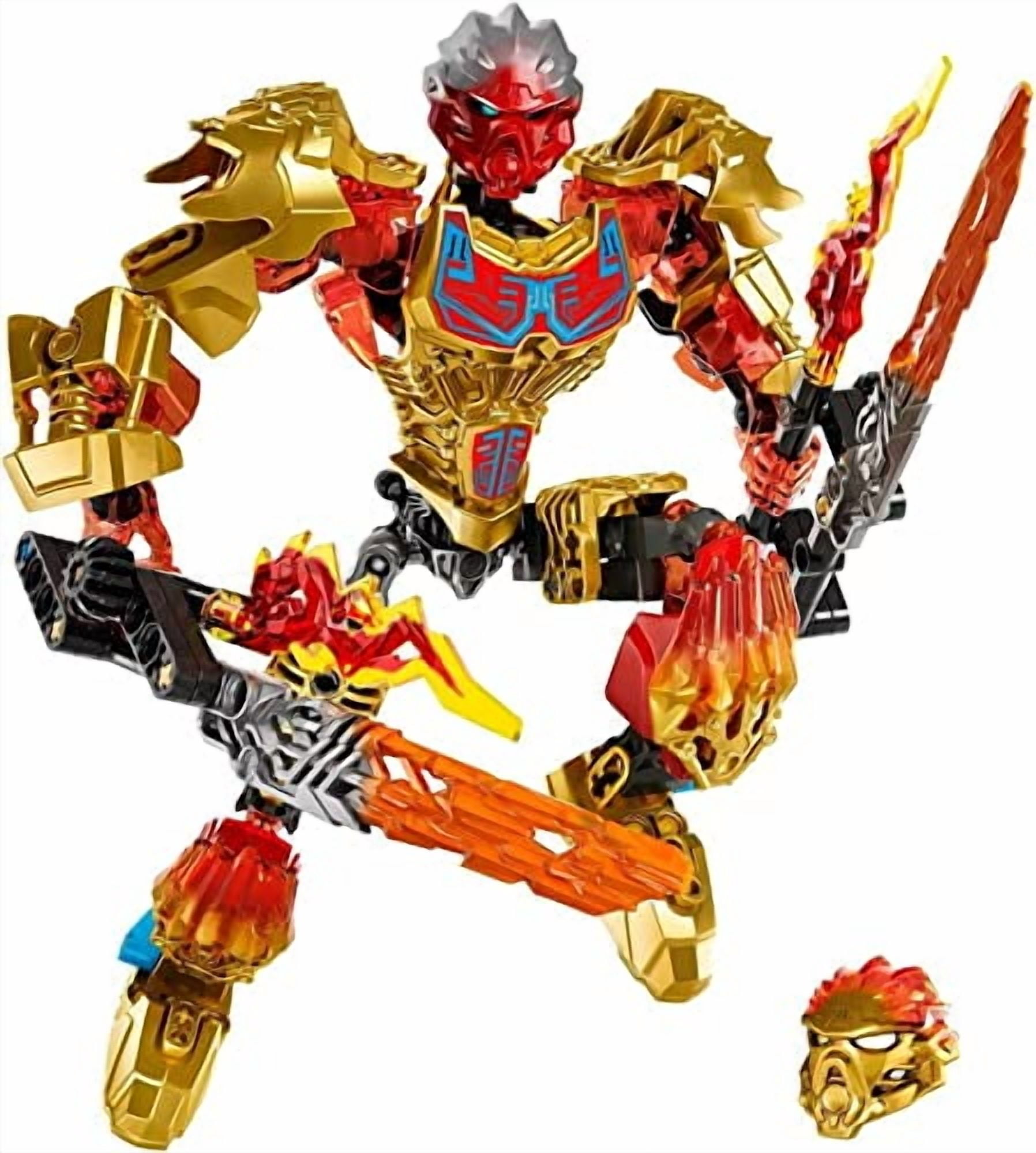 Biochemical Warrior Bioniclemask Light Bionicle Lava Monster Hunter Block Compatible Bionicle Toys Compatible with Major Brands Ornaments Decora Craft Collectible（611-1）